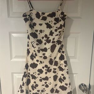 Cow print mini dress